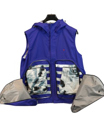 Stone Island Marina Gore-Tex Gilet with Bag Blue 2