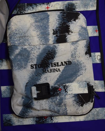 Stone Island Marina Gore-Tex Gilet with Bag Blue 8