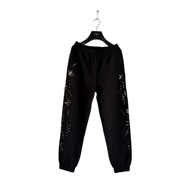 Givenchy Black Stud Embellished 4G Logo Sweatpants