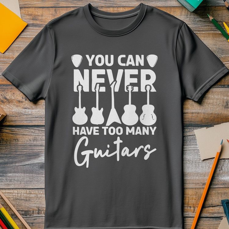 Too Many Guitars 1 T-Shirt - Strum Up image 1