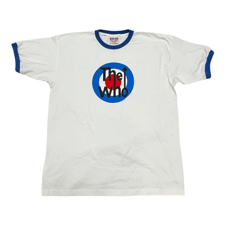 White Ringer T-Shirt With The Who Logo
