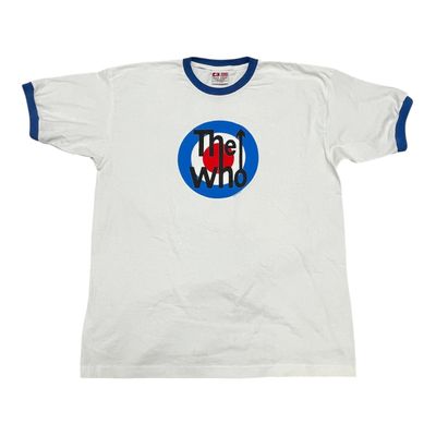 White Ringer T-Shirt With The Who Logo