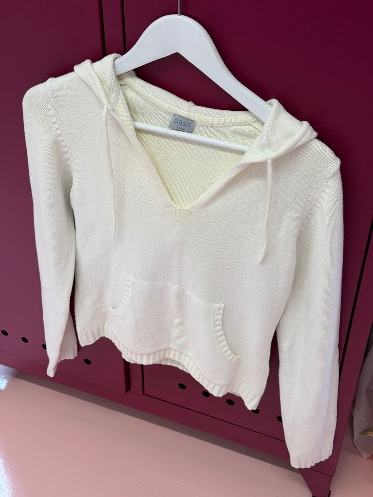 Cream Hooded Sweater