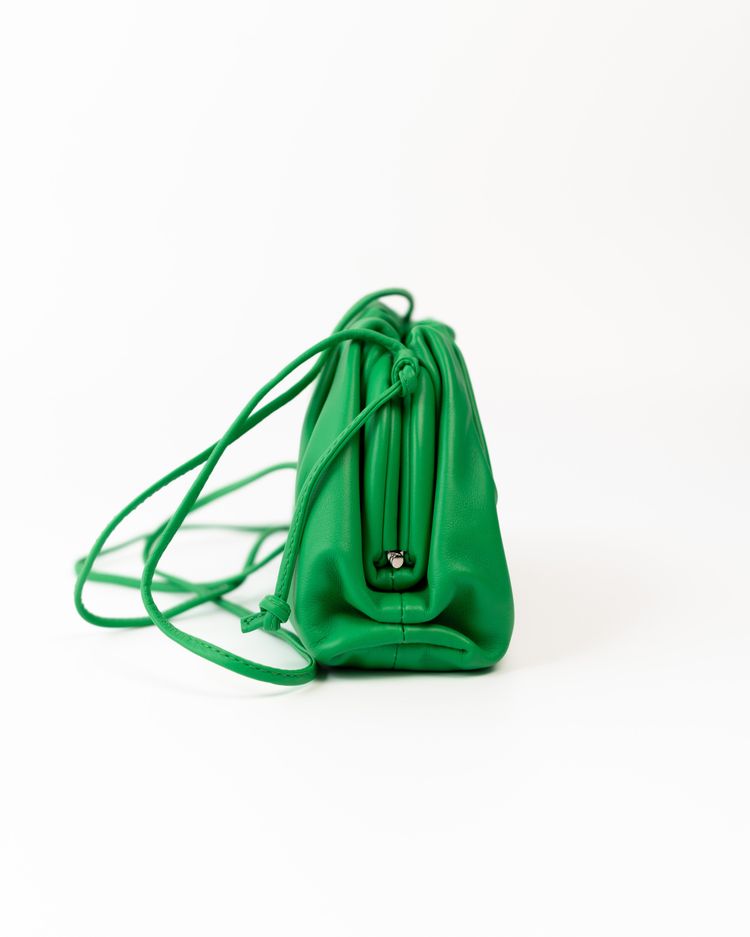Bottega Veneta Borsa Mini Pouch Pelle Verde — Pre-owned Autentica obraz 8