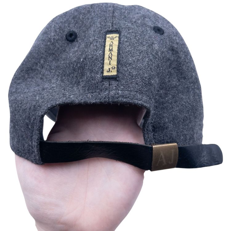 Vintage Armani Jeans Leather Logo Hat image 5