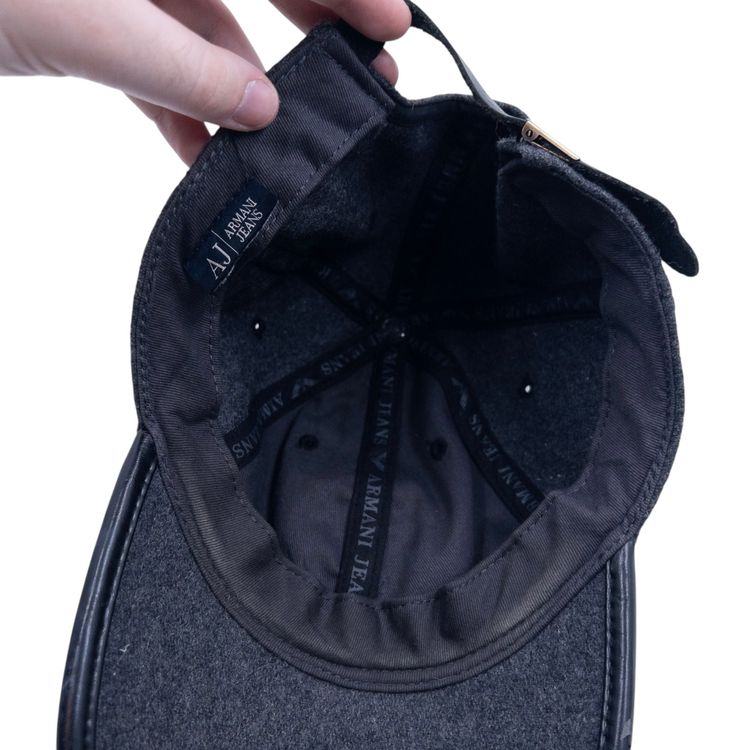 Vintage Armani Jeans Leather Logo Hat image 8