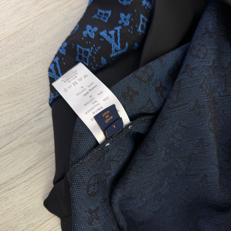 Louis Vuitton Men’s Blue Monogram Zip Up Hoodie - Large (Fits XL) image 3
