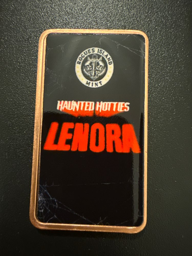 Haunted Hotties - Lenora Copper Art Bar Rogues Island Mint Halloween Vampire Pinup 2