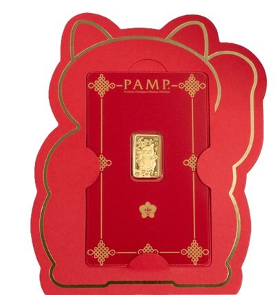 Pamp 2.5g Lucky Cat Gold Bar