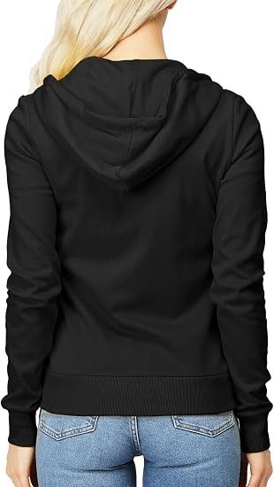 Black Long Zip-Up Hoodie Coat imagen 4