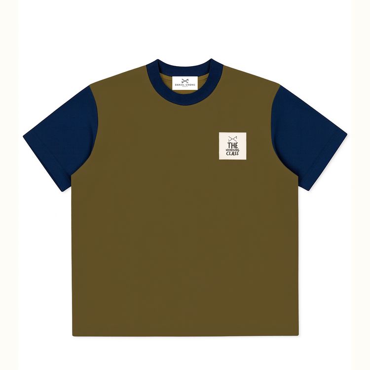 Camiseta BICOLOR KAKI / MARINO image 2