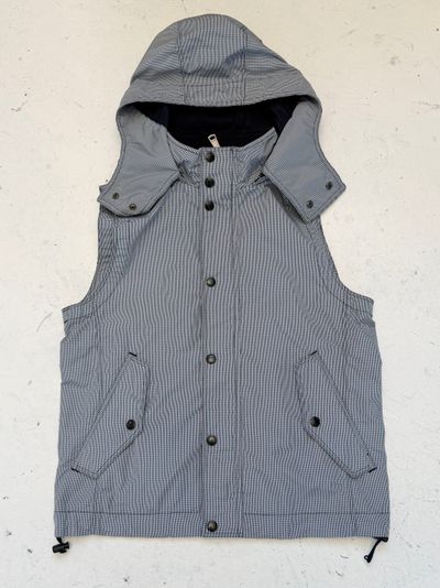 '00s Burberry Black Label Gingham Hooded Gilet (S/M)