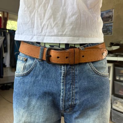 Allsaints 2000's light brown leather belt (OS)