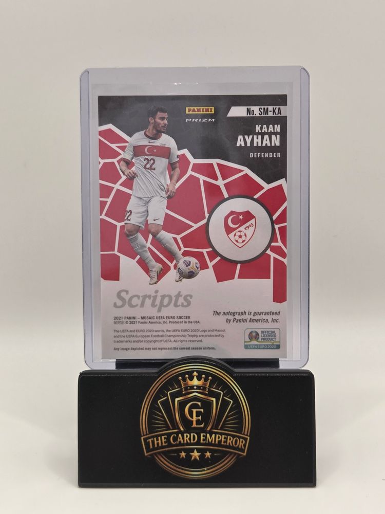 Kaan Ayhan (Turkey) Autographed Card Mosaic Euro 2020 image 2