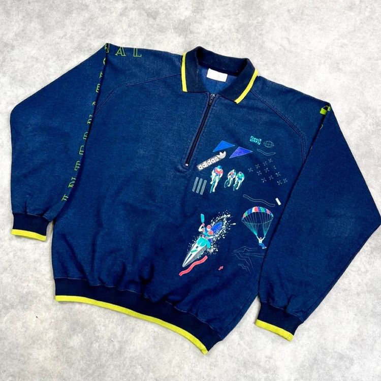 Vintage 80s Adidas print jumper image 3