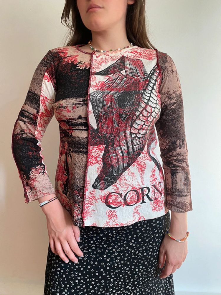 Custo Barcelona graphic long sleeve top