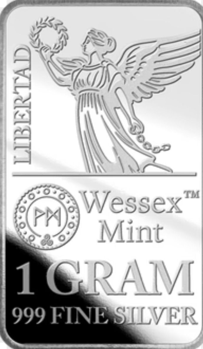  1x 1gram WM Silver Liberty Bar