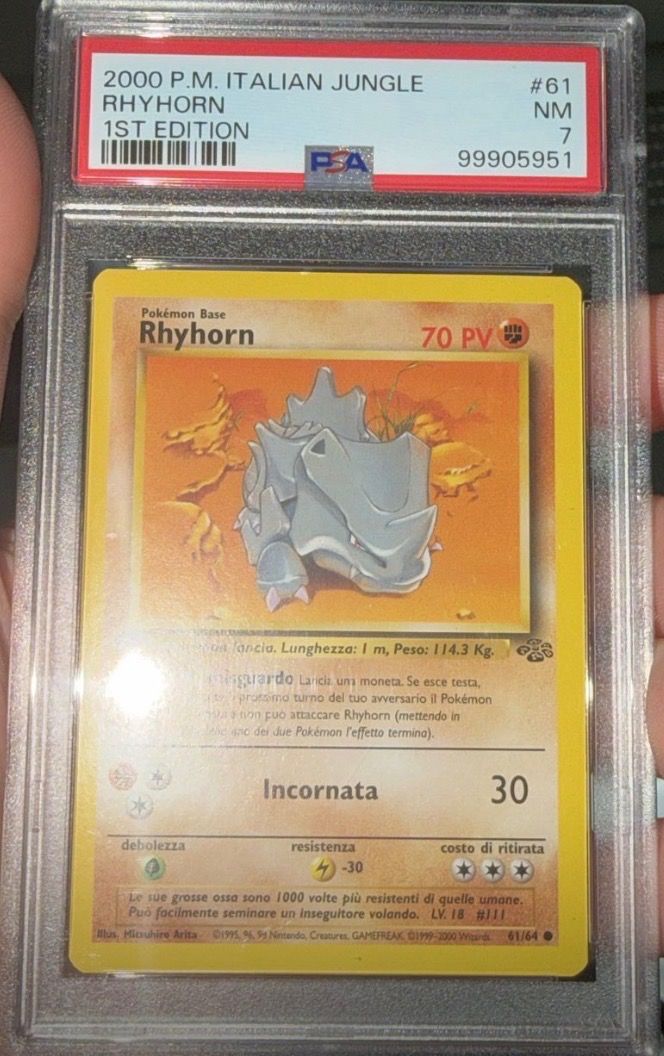 Pokemon 2000 P.M. Italian Jungle Rhyhorn Pokemon Card product image