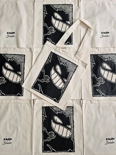 CUSTOM GENGAR TOTE BAG