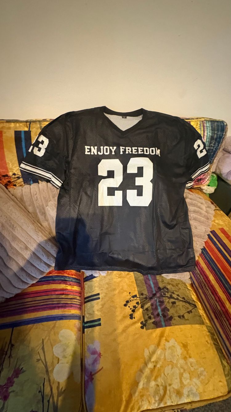 Black Sports Jersey Shirt imagen 1