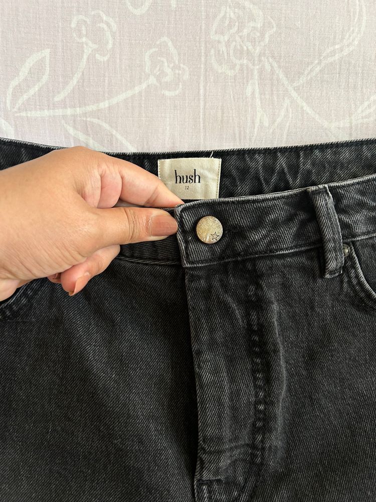 Hush Black Denim Shorts image 2