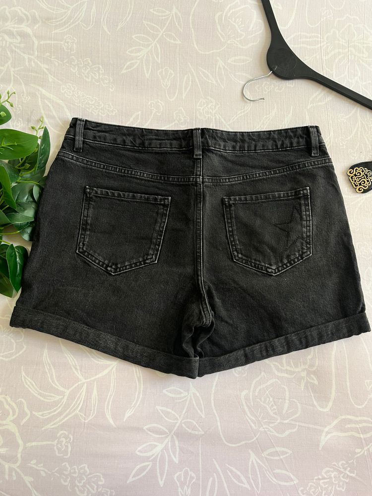 Hush Black Denim Shorts image 5