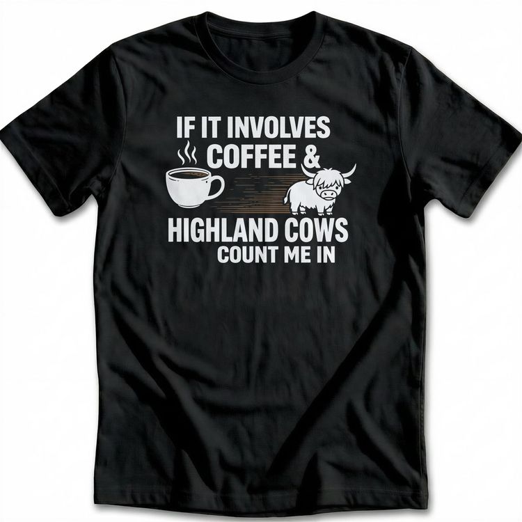 COFFEE & HIGHLAND COWS 035 T-Shirt image 5