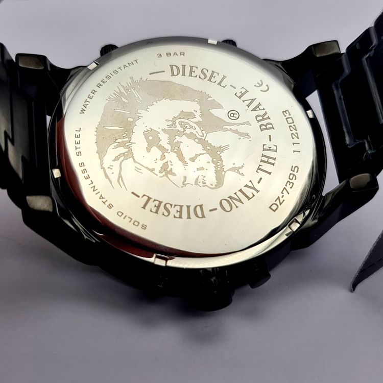 Diesel DZ7395 Black Stainless Steel Iridescent Dial Mens Watch image 8