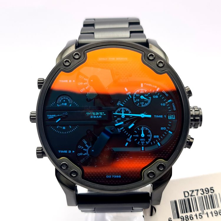 Diesel DZ7395 Black Stainless Steel Iridescent Dial Mens Watch image 7