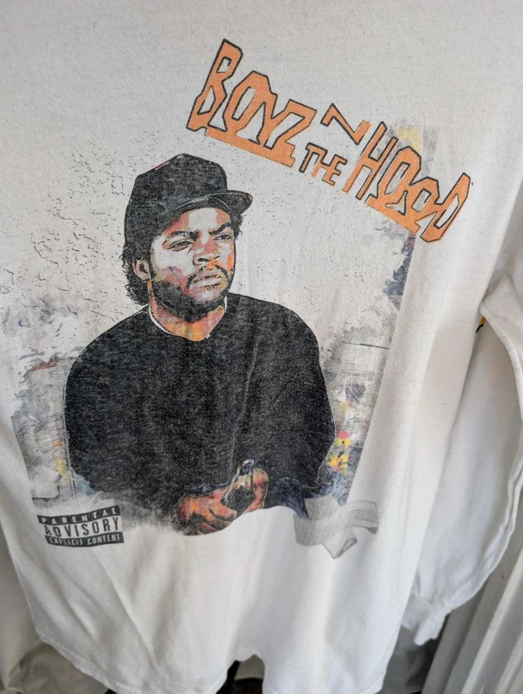 Boyz N The Hood Long Sleeve T-Shirt White Medium M Ice Cube Movie Graphic Top image 2