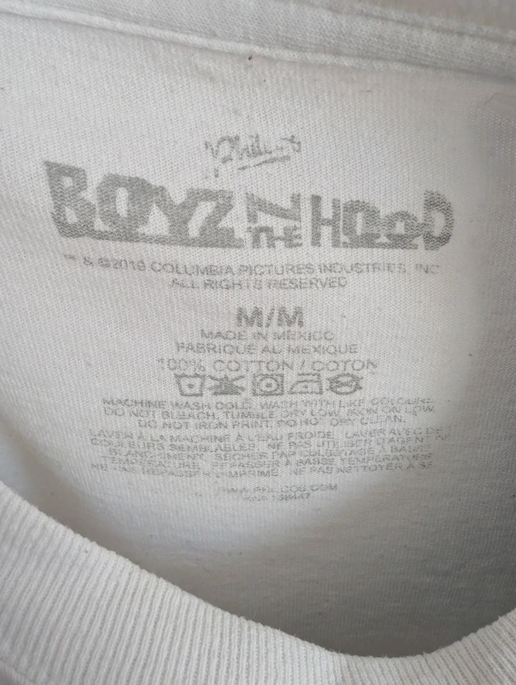 Boyz N The Hood Long Sleeve T-Shirt White Medium M Ice Cube Movie Graphic Top image 3