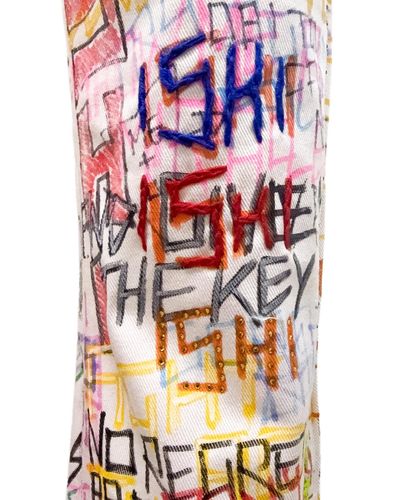 Graffiti Jeans white 9