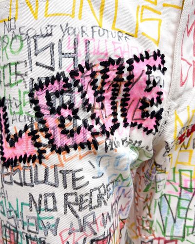 Graffiti Jeans white 5