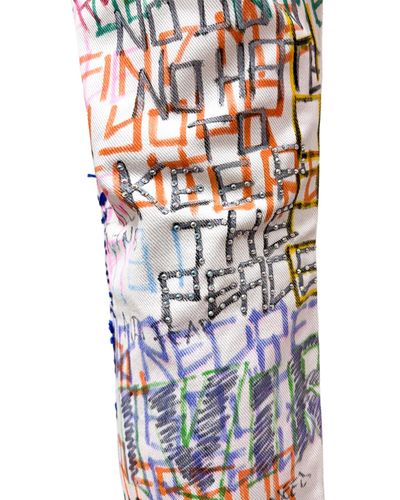 Graffiti Jeans white 6