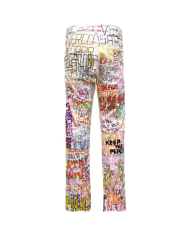 Graffiti Jeans white 8