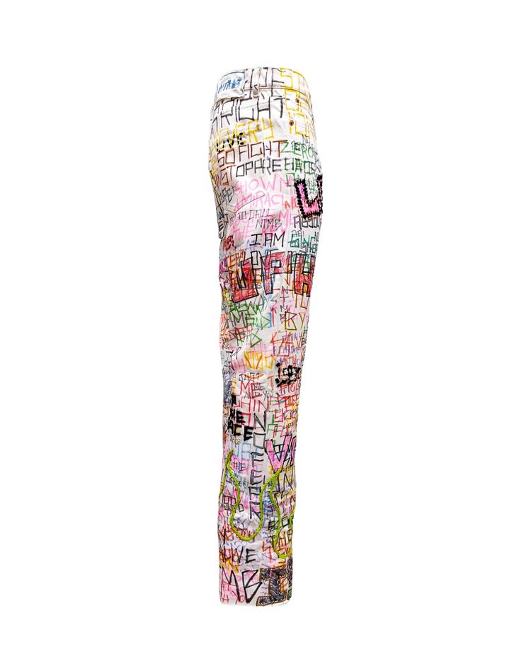 Graffiti Jeans white 2