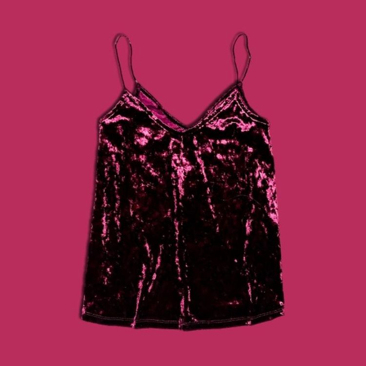 * TALLY WEIJL CRUSHED VELVET CAMI TOP *