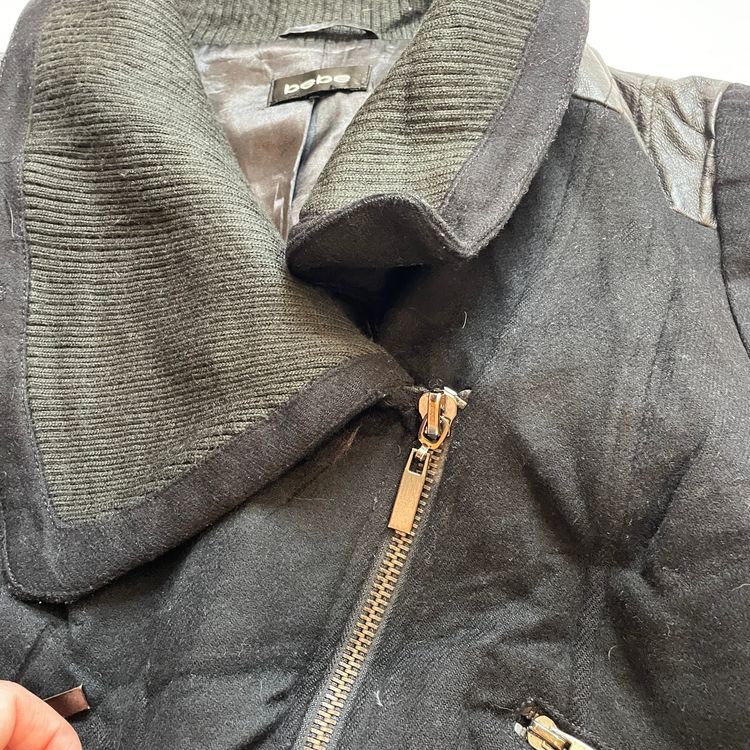 Y2K Bebe Black Bomber Jacket image 7
