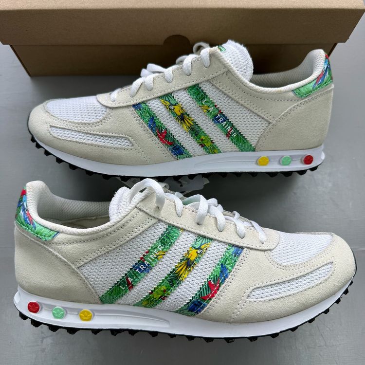 Immagine di Adidas Originals LA Trainer Size UK 5.5 Aloha Tropical White Trainers BB6337 7