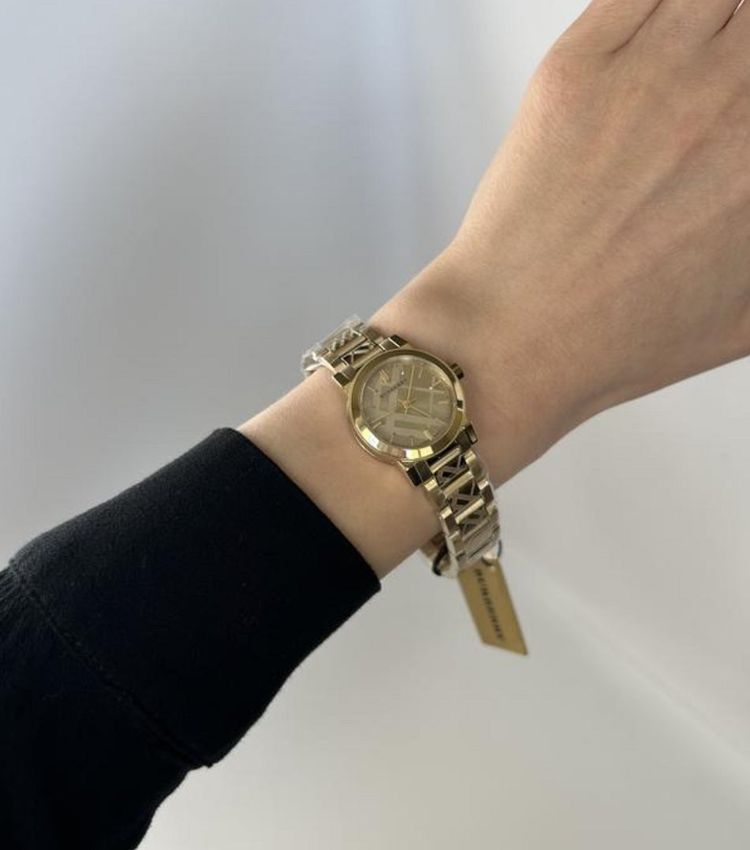 Burberry BU9234 Yellow Gold Stainless Steel Strap With Gold Dial Watch For Women 5