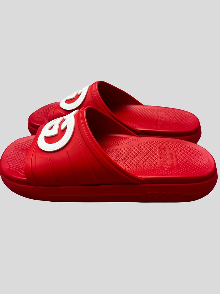 Gucci Red Slides Sandals interlocking GG sandals 2