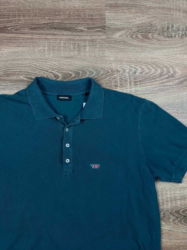 Dark Teal Diesel Logo Polo Shirt (L) 2