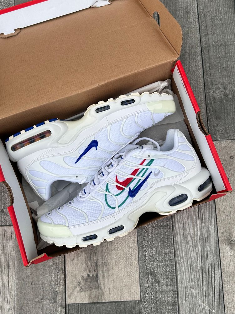 Nike Air Max Plus TN Trainers - ‘White Game Royal Green’ - Size UK 9.5 