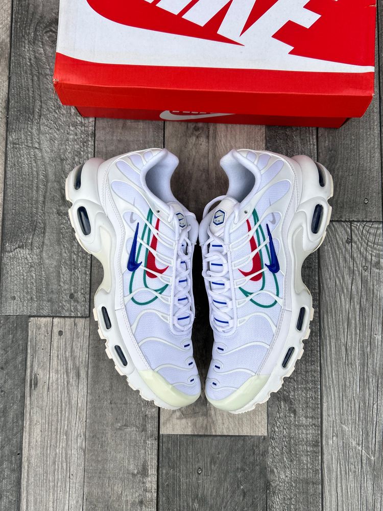 Nike Air Max Plus TN Trainers - ‘White Game Royal Green’ - Size UK 9.5  7