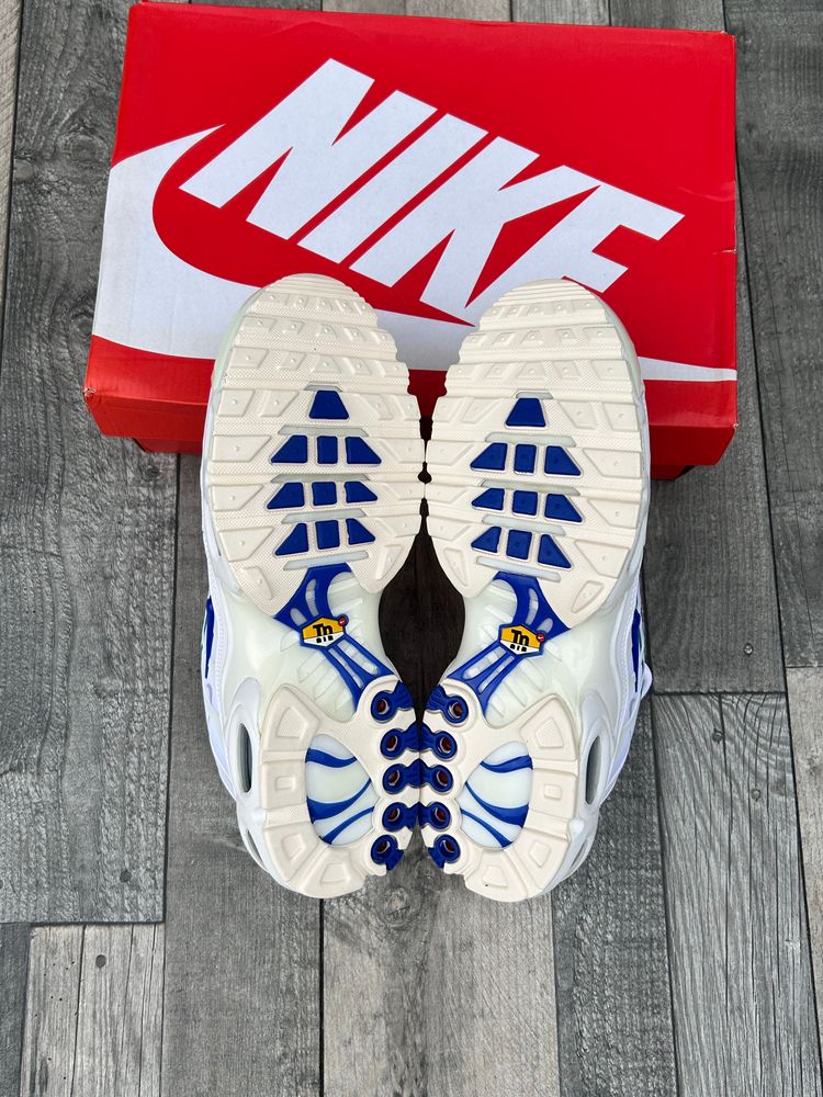 Nike Air Max Plus TN Trainers - ‘White Game Royal Green’ - Size UK 9.5  9