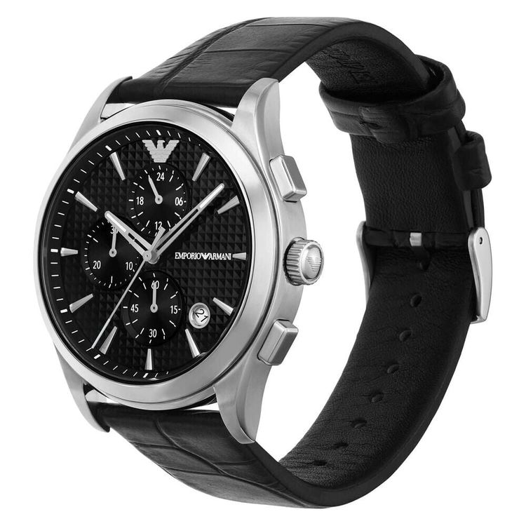 Genuine Emporio Armani Paolo 42mm Black Strap Watch AR11530 image 5