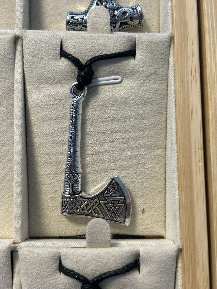 Silver Axe Pendant Necklace