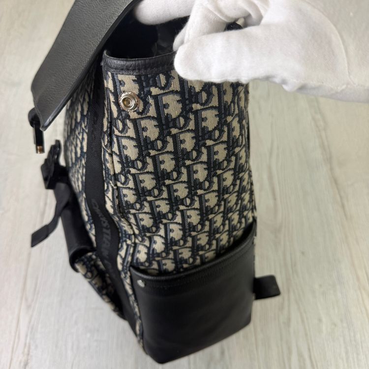 Dior Men’s Oblique Jacquard Saddle Backpack With Flap obraz 5