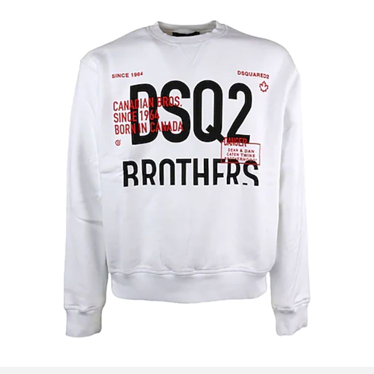 DSQUARED2 BROTHER SWEATER IN WHITE