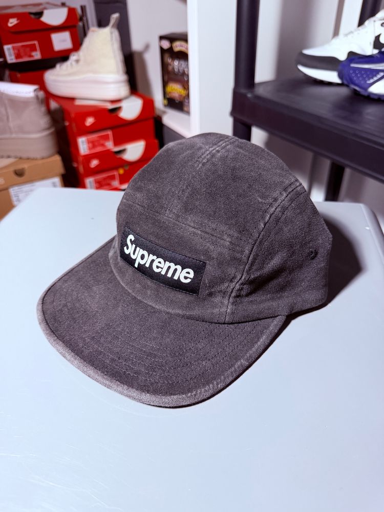 Supreme Boxed Logo Cap - Distressed Denim Black - One Size